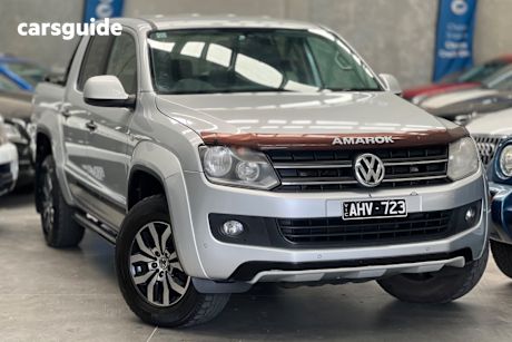 Grey 2014 Volkswagen Amarok Dual Cab Utility Tdi420 Canyon (4X4)