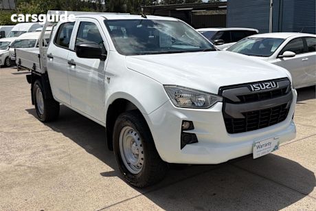 White 2021 Isuzu D-MAX Crew Cab Chassis Sx (4X4)