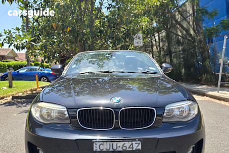 Black 2012 BMW 120I Convertible