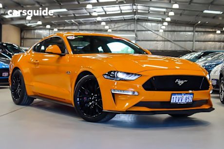 Orange 2018 Ford Mustang Coupe Fastback Gt 5.0 V8