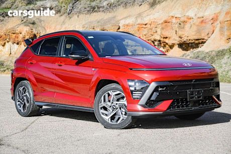 Red 2026 Hyundai Kona Wagon Hybrid Premium N Line