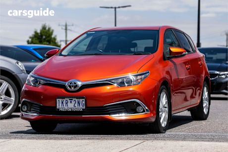 Orange 2017 Toyota Corolla Hatchback Ascent Sport