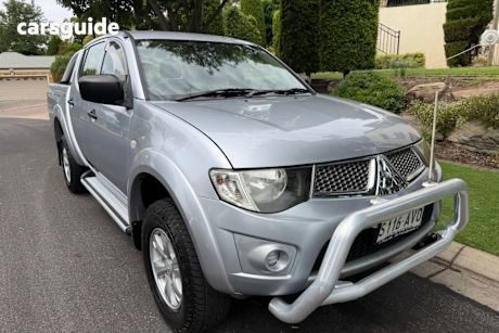 Silver 2013 Mitsubishi Triton Double Cab Utility Gl-R (4X4)