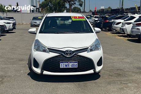 White 2015 Toyota Yaris Hatchback Ascent