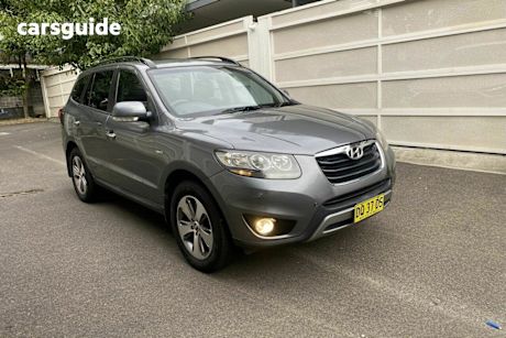 Grey 2011 Hyundai Santa FE Wagon Highlander Crdi (4X4)