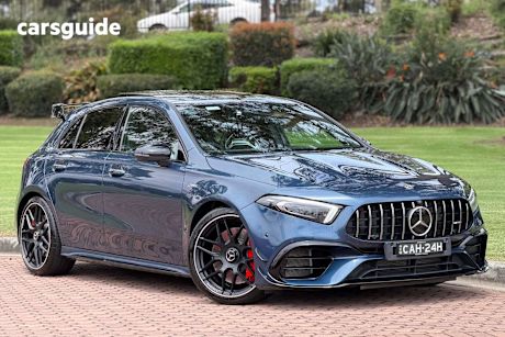 Blue 2020 Mercedes-Benz A45 Hatchback S 4Matic