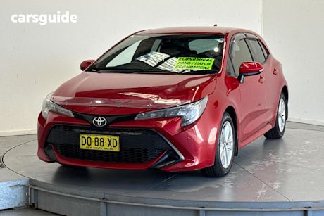 Red 2021 Toyota Corolla Hatchback Ascent Sport