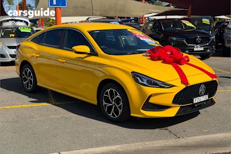 Yellow 2023 MG MG5 Sedan Essence