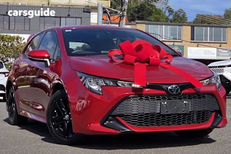 Red 2021 Toyota Corolla Hatchback Ascent Sport