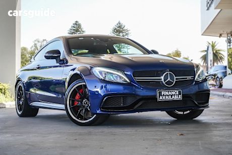 Blue 2017 Mercedes-Benz C63 Coupe S