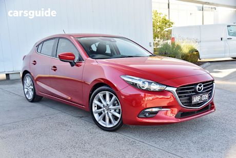 Red 2017 Mazda 3 Hatchback Sp25