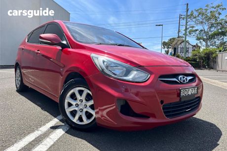 Red 2012 Hyundai Accent Hatchback Active