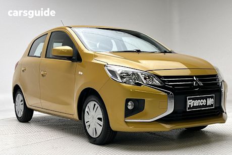 Yellow 2020 Mitsubishi Mirage Hatchback Es