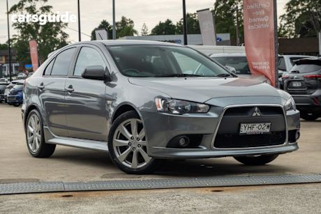 Grey 2014 Mitsubishi Lancer Hatchback Gsr Sportback