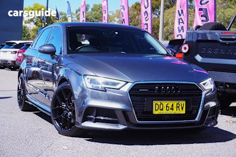 Grey 2017 Audi A3 Hatchback 2.0 Tfsi Sportback Black Edit