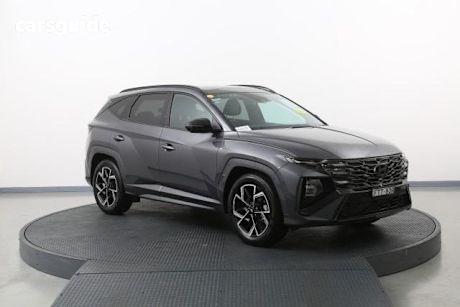 Grey 2024 Hyundai Tucson Wagon Premium N Line Hybrid (Awd)