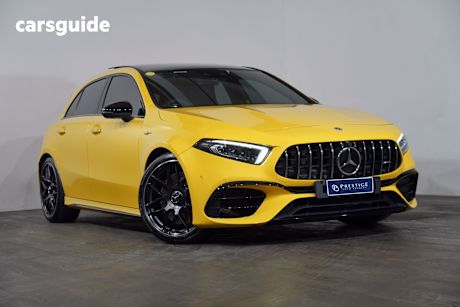 Yellow 2021 Mercedes-Benz A45 Hatchback S 4Matic+
