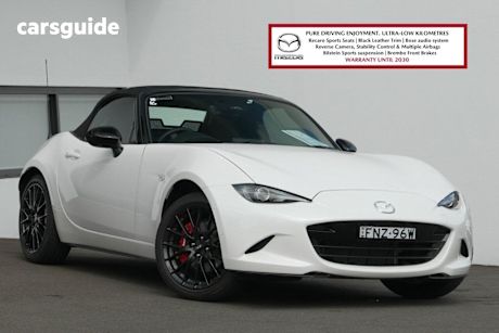 White 2024 Mazda MX-5 Convertible G20 Roadster Gt Rs