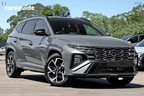 White 2026 Hyundai Tucson Wagon Premium Hybrid (Awd)