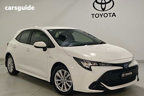 White 2024 Toyota Corolla Hatchback Ascent Sport Hybrid
