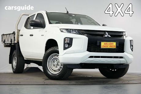 White 2020 Mitsubishi Triton Double Cab Chassis Glx Adas (4X4)