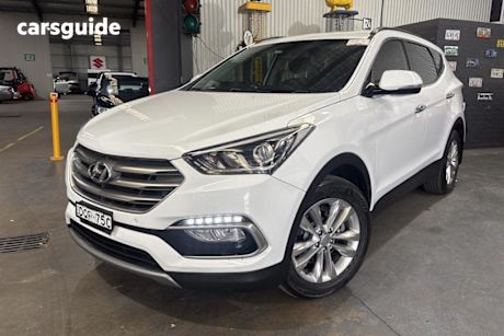 White 2017 Hyundai Santa FE Wagon Elite Crdi (4X4)
