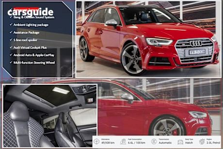 Red 2018 Audi S3 Hatchback Sportback 2.0 Tfsi Quattro