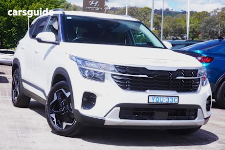 White 2023 Kia Seltos Wagon Sport+ (Fwd)