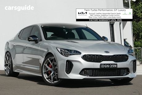 Silver 2021 Kia Stinger Sedan Gt (Black Leather)