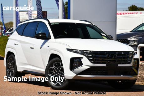 White 2023 Hyundai Tucson Wagon Elite N Line (awd)