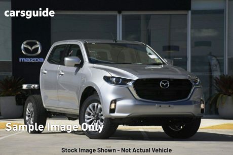 Silver 2024 Mazda BT-50 Dual Cab Chassis XT (4X4)