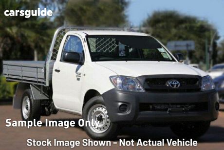 White 2010 Toyota Hilux Cab Chassis Workmate