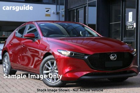 Red 2019 Mazda 3 Hatchback G20 Pure