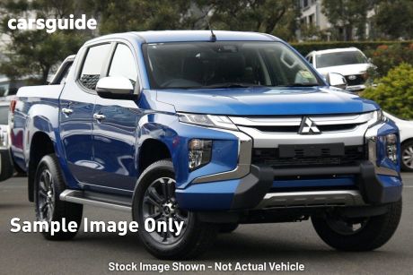Blue 2019 Mitsubishi Triton Double Cab Pick Up GLS (4X4) Premium