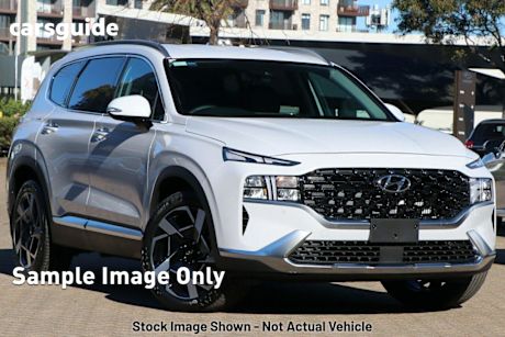 White 2022 Hyundai Santa FE Wagon Elite Crdi (Awd)