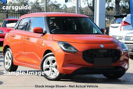 Orange 2024 Suzuki Swift Hatchback Hybrid Plus
