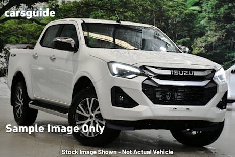 White 2024 Isuzu D-MAX Crew Cab Utility LS-U+ (4X4)