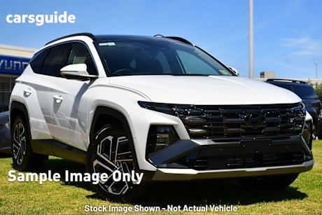 White 2025 Hyundai Tucson Wagon Premium Hybrid (Awd)
