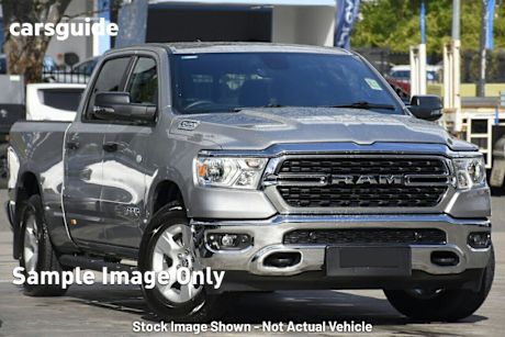 Silver 2023 Ram 1500 Crew Cab Utility BIG Horn (6-4 Tub) Mhev (4X4)