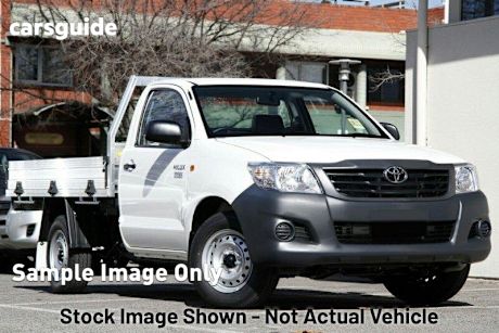 White 2014 Toyota Hilux Cab Chassis Workmate