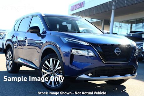 Blue 2025 Nissan X-Trail Wagon TI-L (4WD) E-Power (hybrid)