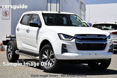 White 2023 Isuzu D-MAX Crew Cab Chassis LS-U (4X4)