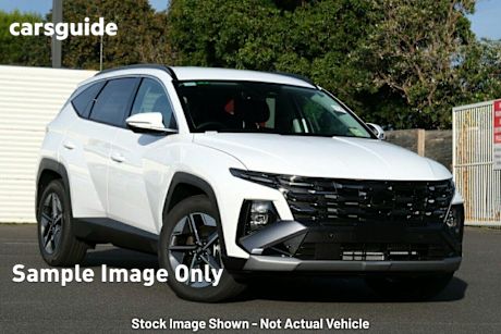 White 2024 Hyundai Tucson Wagon Elite Hybrid (Awd)