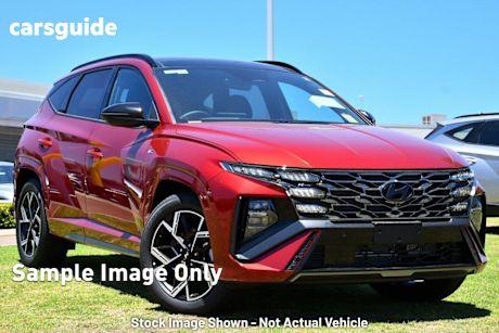 White 2024 Hyundai Tucson Wagon Elite Hybrid N Line (Awd)