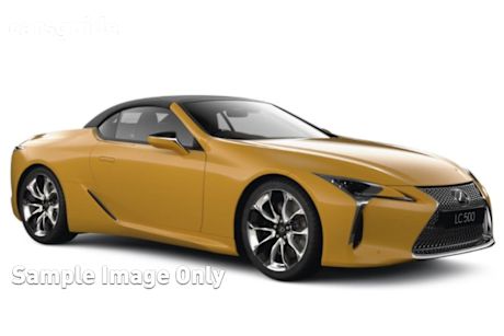 White 2023 Lexus LC500 Convertible Luxury + Ochre Trim
