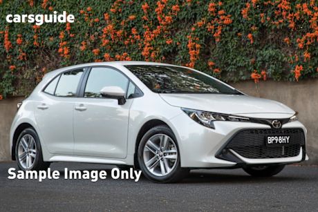 Blue 2024 Toyota Corolla Hatchback Ascent Sport + Conv Pk Hybrid