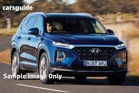 Blue 2018 Hyundai Santa FE Wagon Highlander Crdi Satin Awd