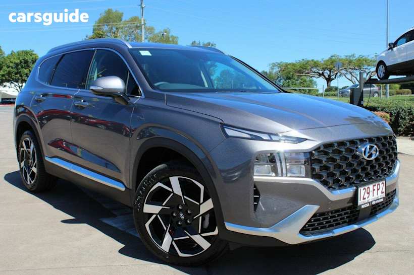 Grey 2022 Hyundai Santa FE Wagon Elite Crdi (Awd)