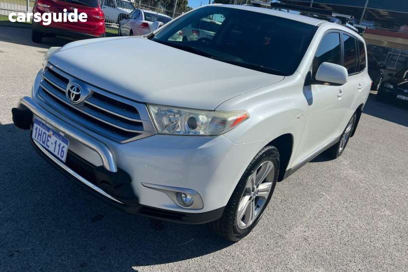 White 2013 Toyota Kluger Wagon GSU40R KX-S Wagon 7st 4dr Spts Auto 5sp 3.5i (FWD)