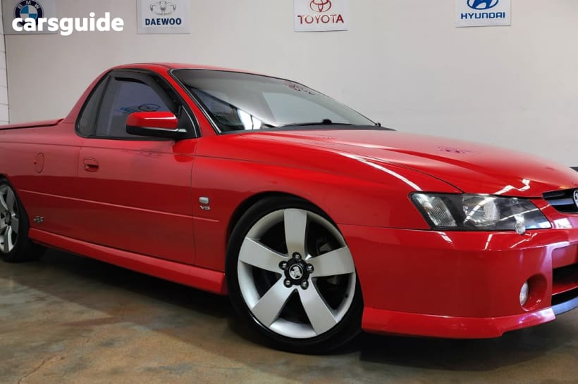 Red 2003 Holden Commodore Utility SS